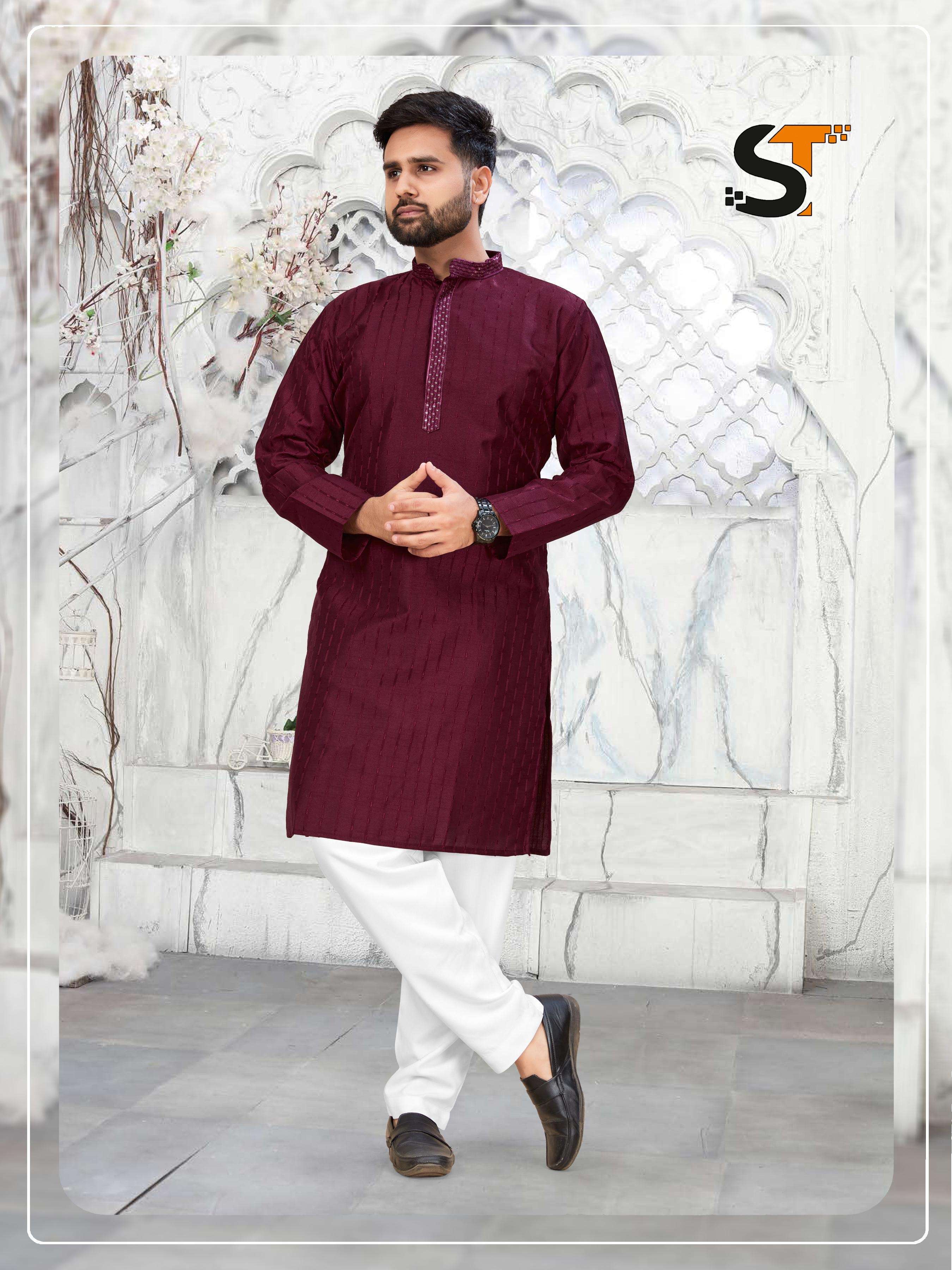 catalogue name shadi vol 4 fabric details kurta fabric art with beautiful collor and tie pajama fabric cotton total design 6 pcs size 38 to 44 kurta rate designer kurtie