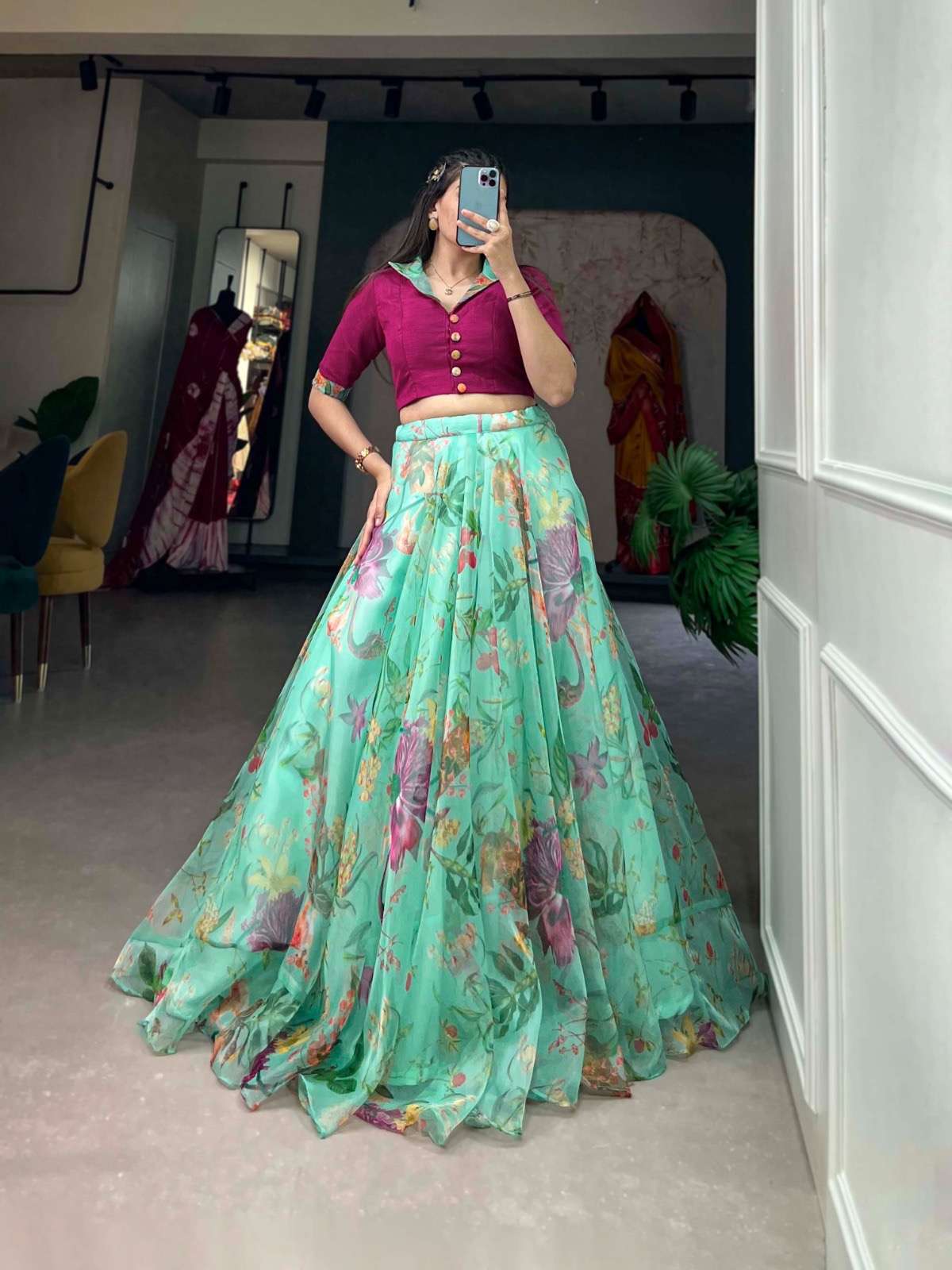 coord set collection the lightweight and flowing organza coord set drapes gracefully creating an effortlessly elegant silhouette that flatters every figure nnk1107 floral print