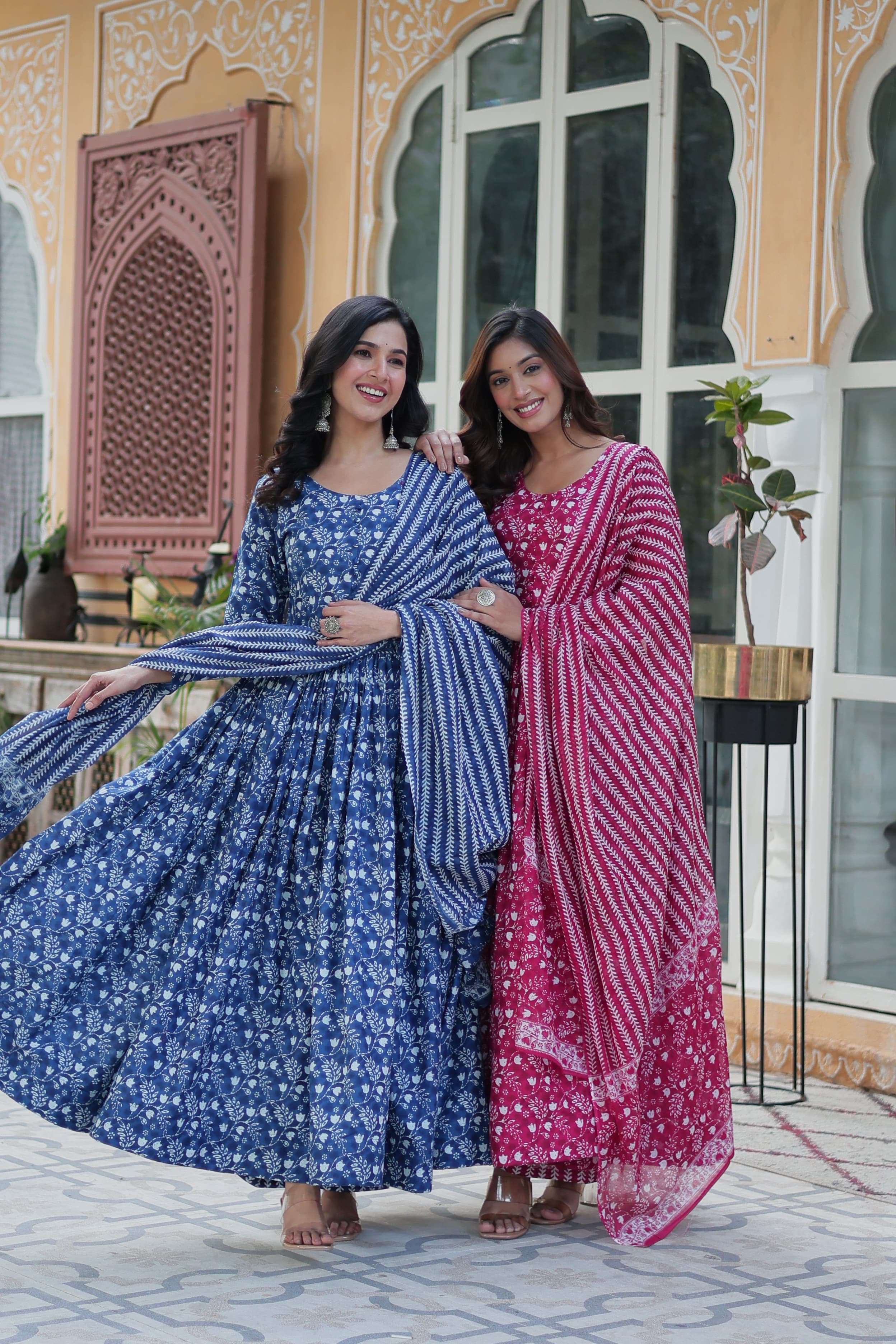 premium readymade kurtie with pant n dupatta set code ka 1154 top pure cotton size m to xxl length 52 inch lining cotton half inner top only sleeves full sleeve neck type fancy round neck