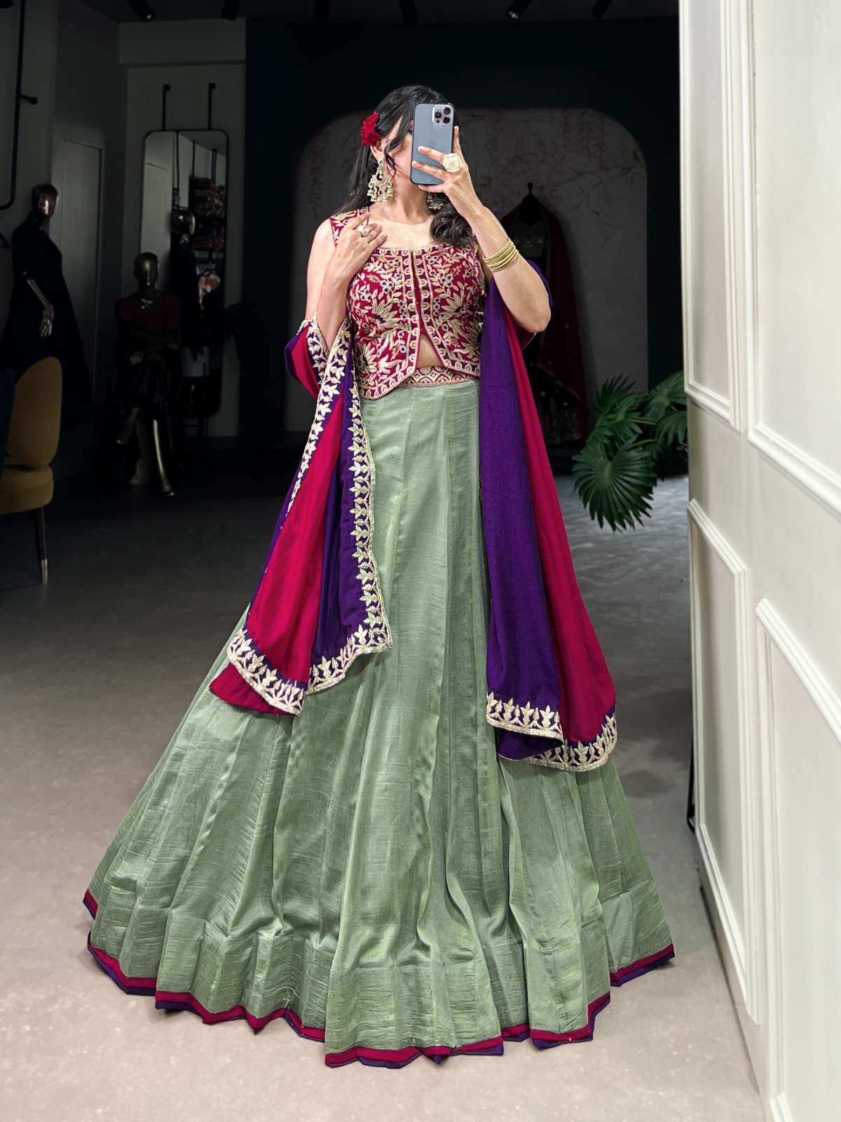 wedding collection grace meets tradition catalogue vedika lnb1421s fabric vichitra silk lehenga work plain with sequins and thread embroidery work belt waist supported up to 42
