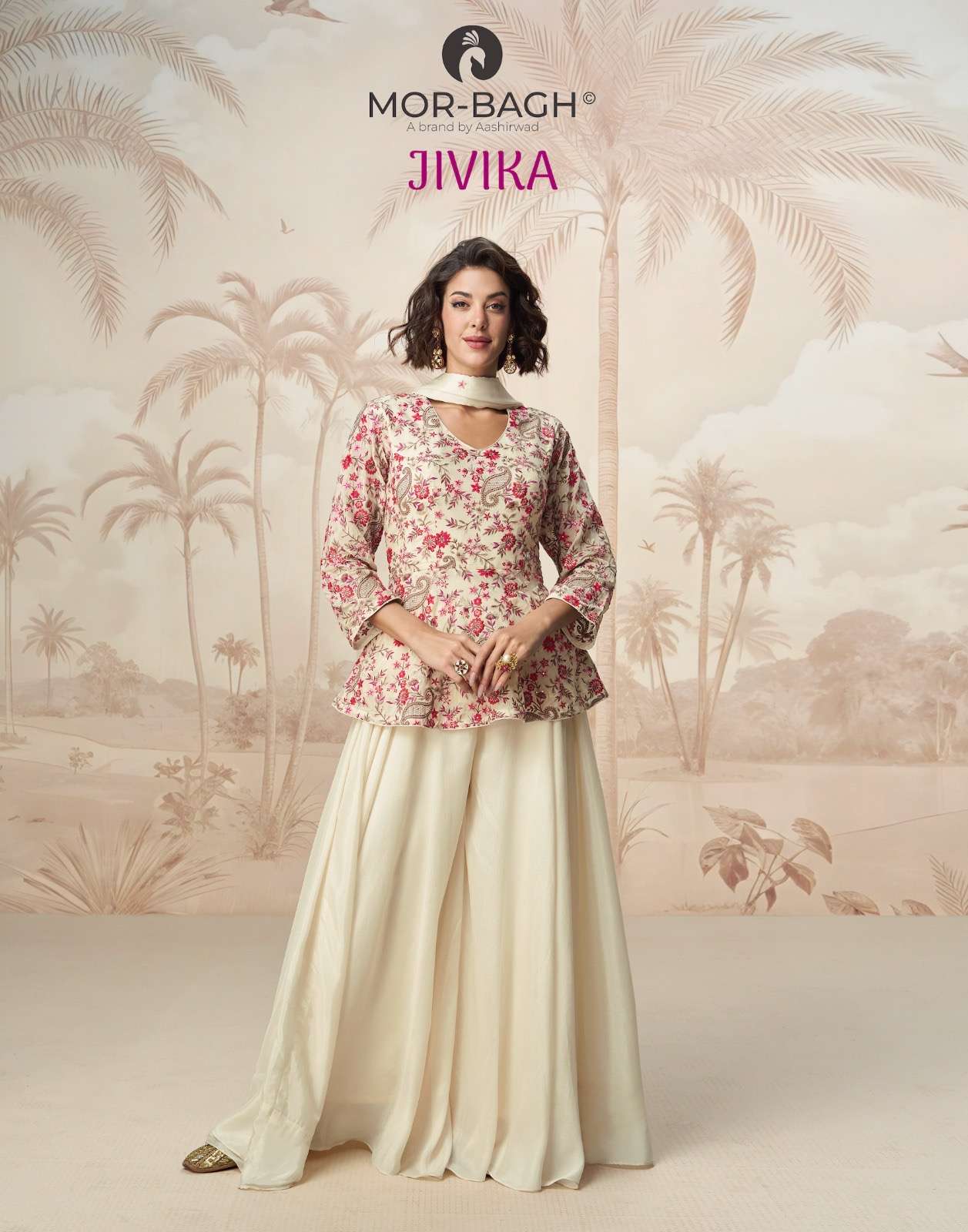 aashirwad creation catalogue jivika top premium chinnon silk free size stitched bottom premium chinnon silk free size stitched dupatta premium chinnon silk heavy designer dresses