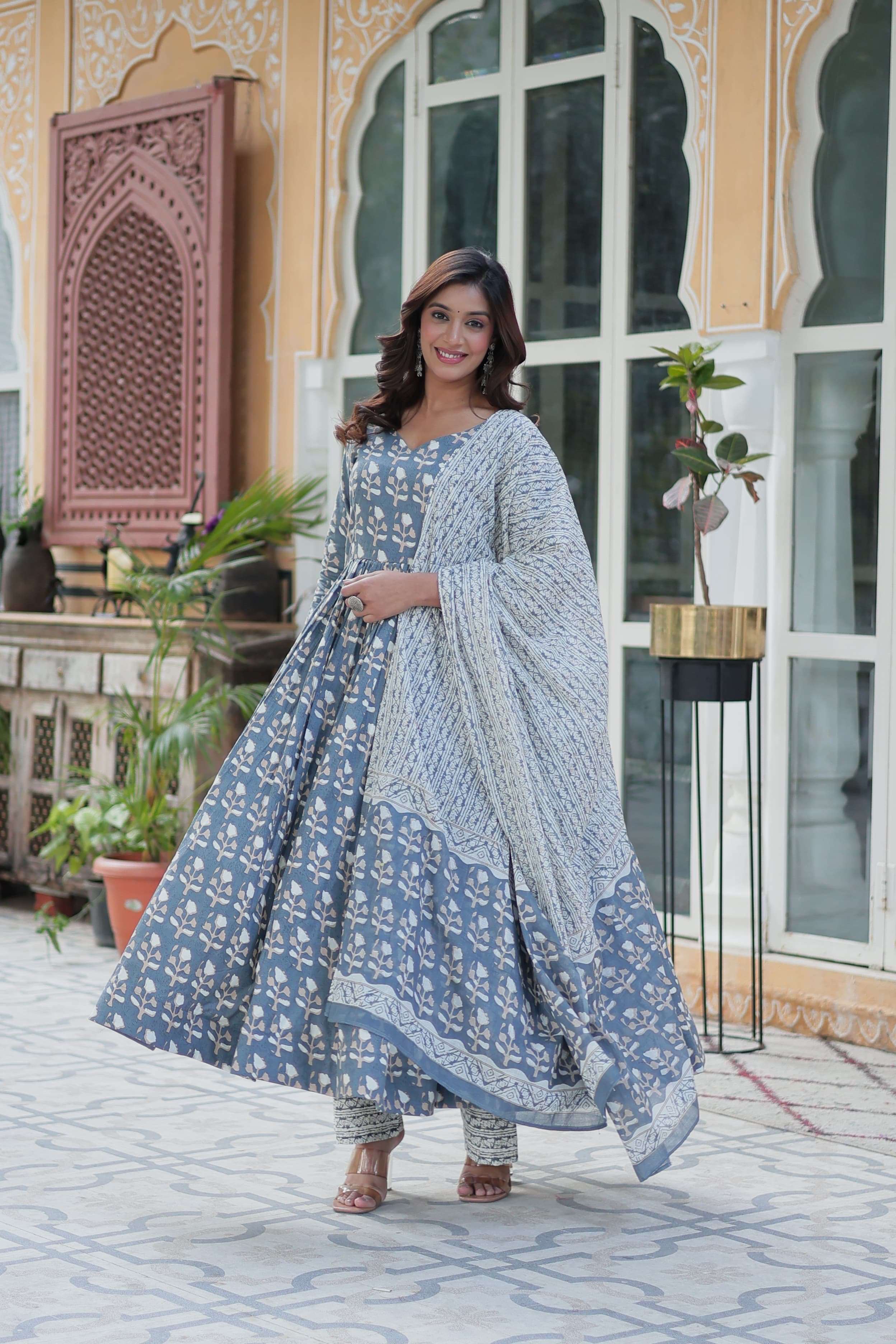 premium readymade kurti with pant n dupatta set code ka 1155 top fabric pure cotton size m to xxl length 52 inch lining cotton half inner top only sleeves full sleeves neck type fancy v neck