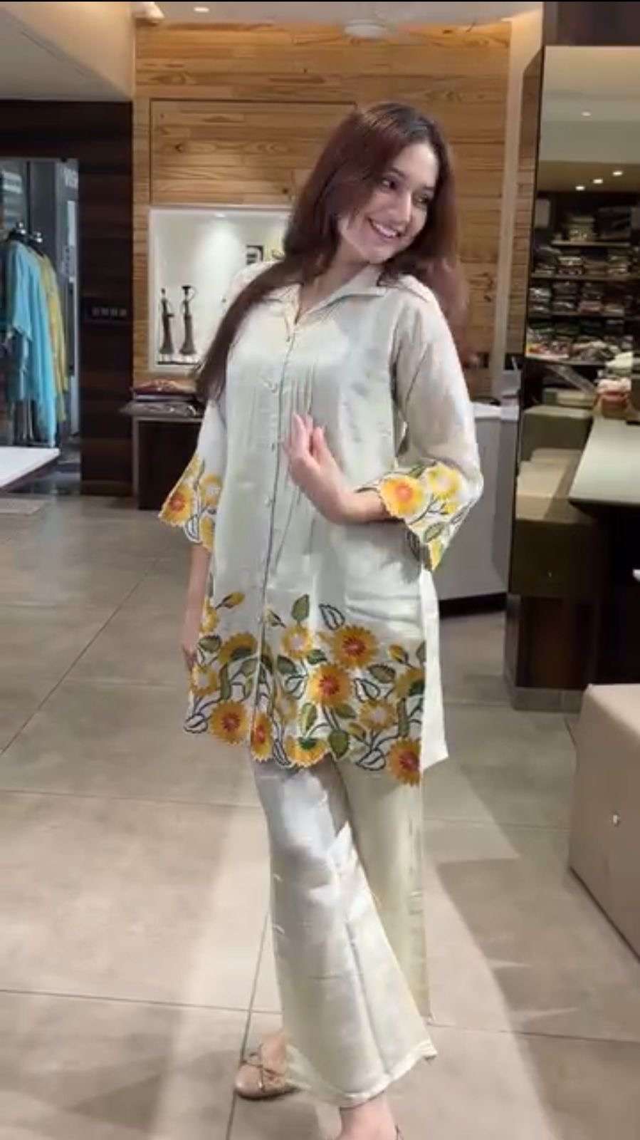 summer running wear special designer trending coord set with  sequence embroidery work code be 330 fabric simmer vichitra sequance embroidery work top size m to xxl