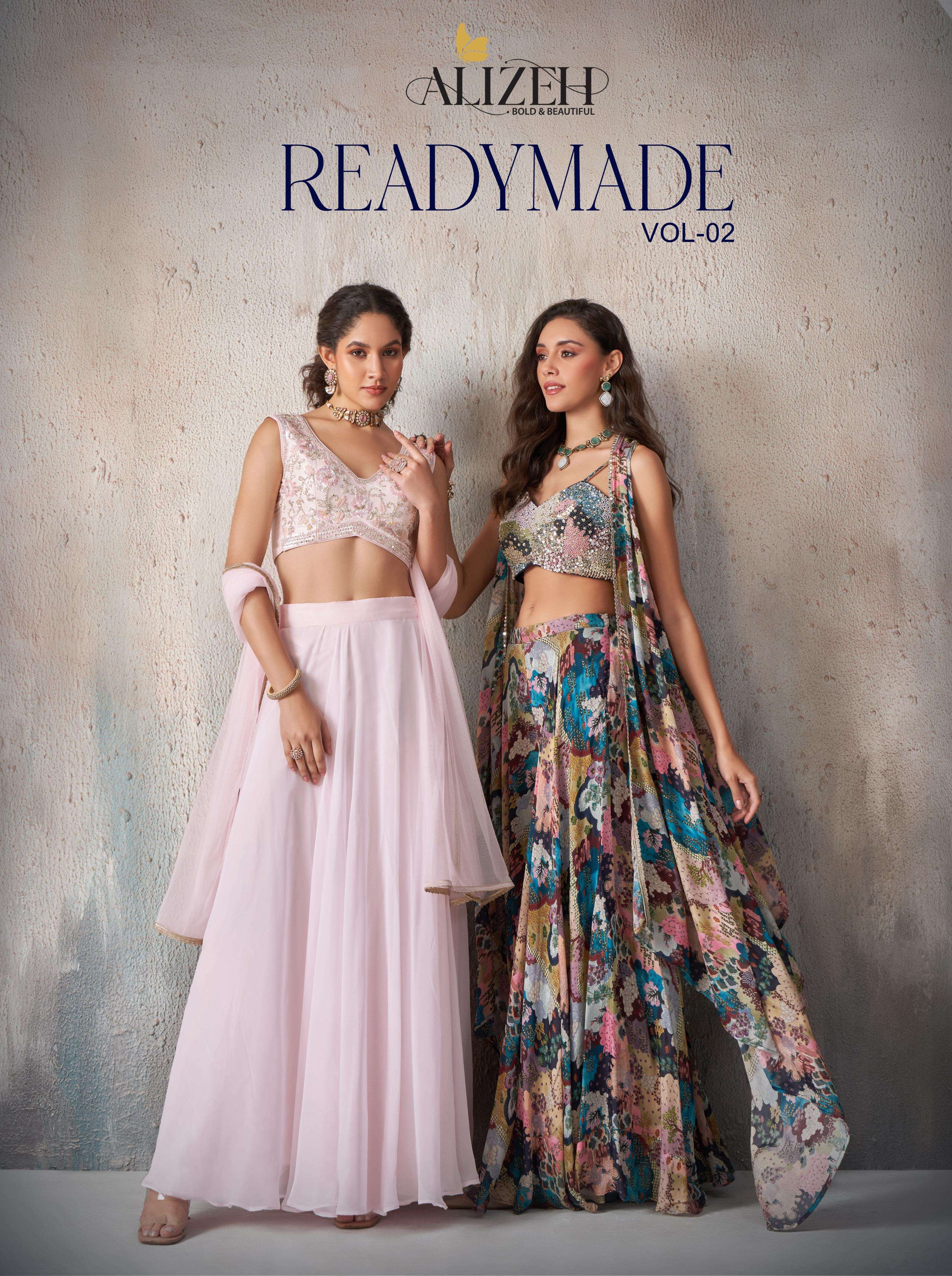 alizeh official catalogue readymade vol 2 beautiful pure khatli work designs for this wedding season design number 5010 to 5011 sizes in inches designer suits