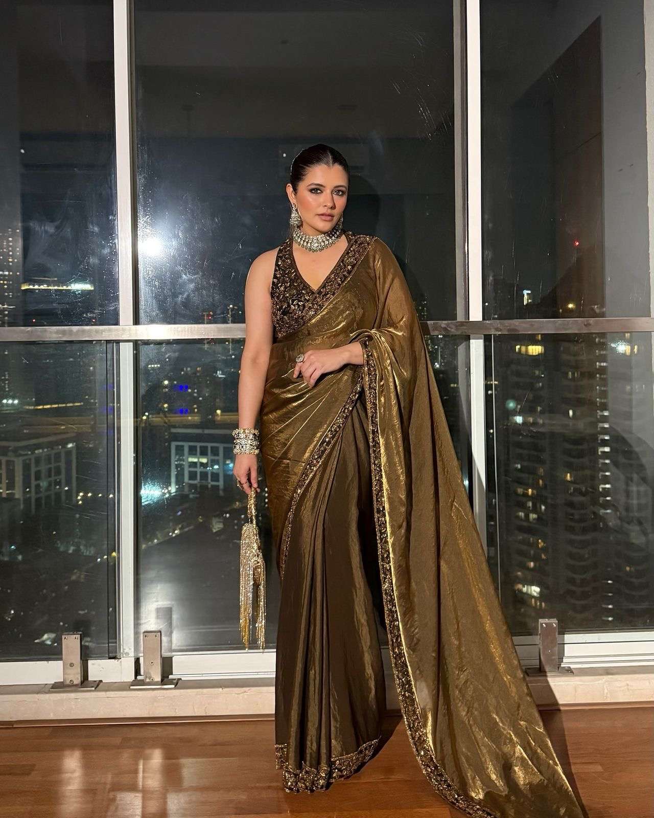 bollywood celebrity sequence saree collection by product design number nc 5438 saree fab pure space silk work sequins and zari embroidery work lace border with fancy latkan in pallu