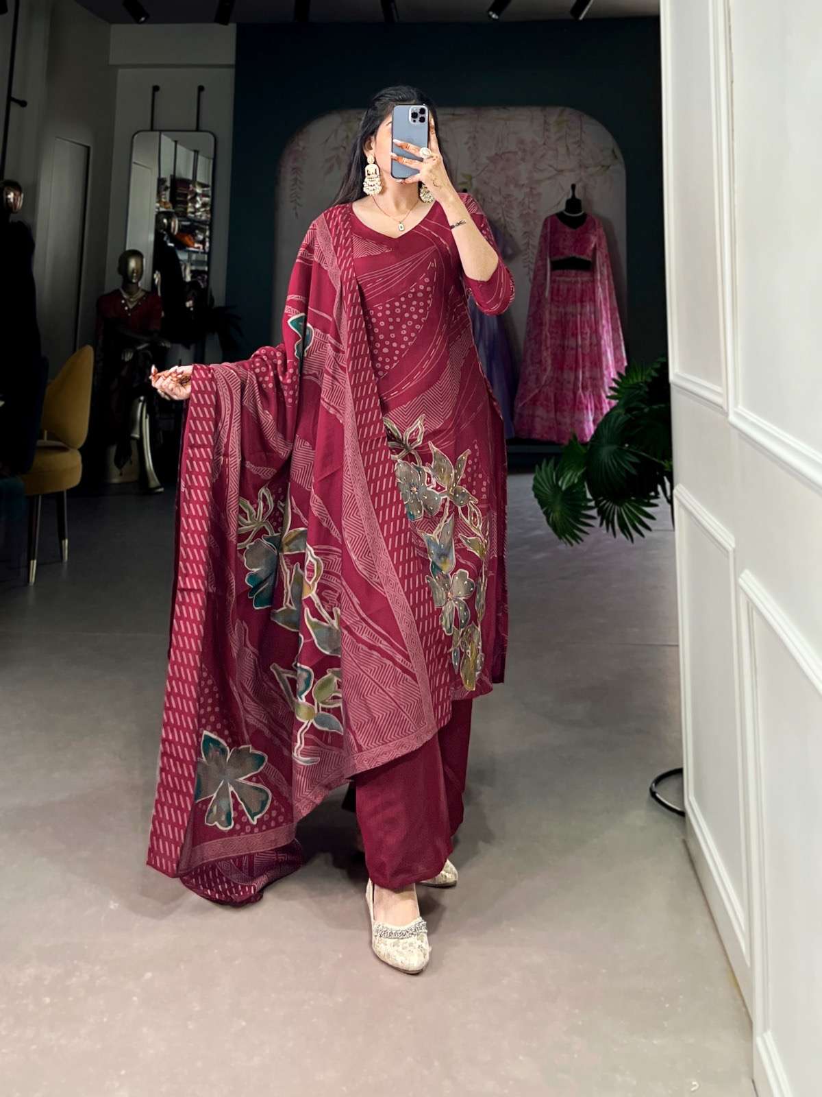 ethnic dress collection beads meet blooms in this stunning salwar suit catalogue livaa nnk3301 fabric roman silk  work foral print with beets handwork