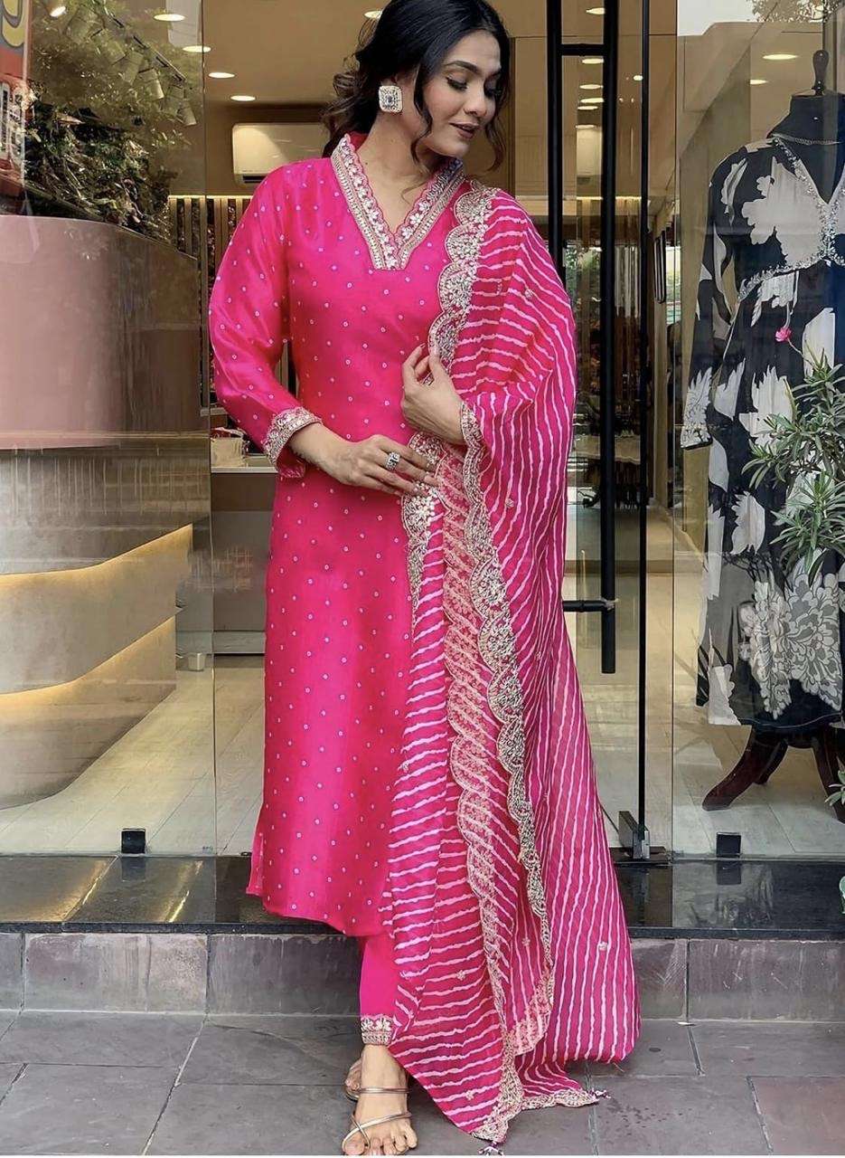 fabric heavy chinon printed with embroidery less n full cottan inner length 44 fabric chinon silk with full cottan inner length 38 duppta georgette printed with sequins coding work size s to xxl