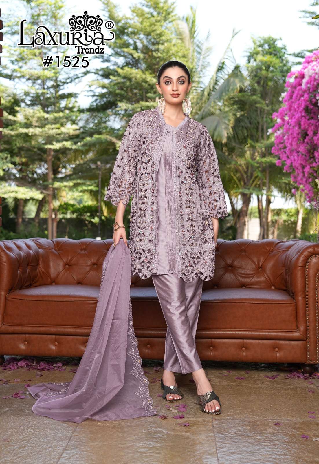 laxuria trendz design number 1525 luxury pret collection in tunic stylist n pant we r launching superior quality in affordable price for our valuable customer readymade suit