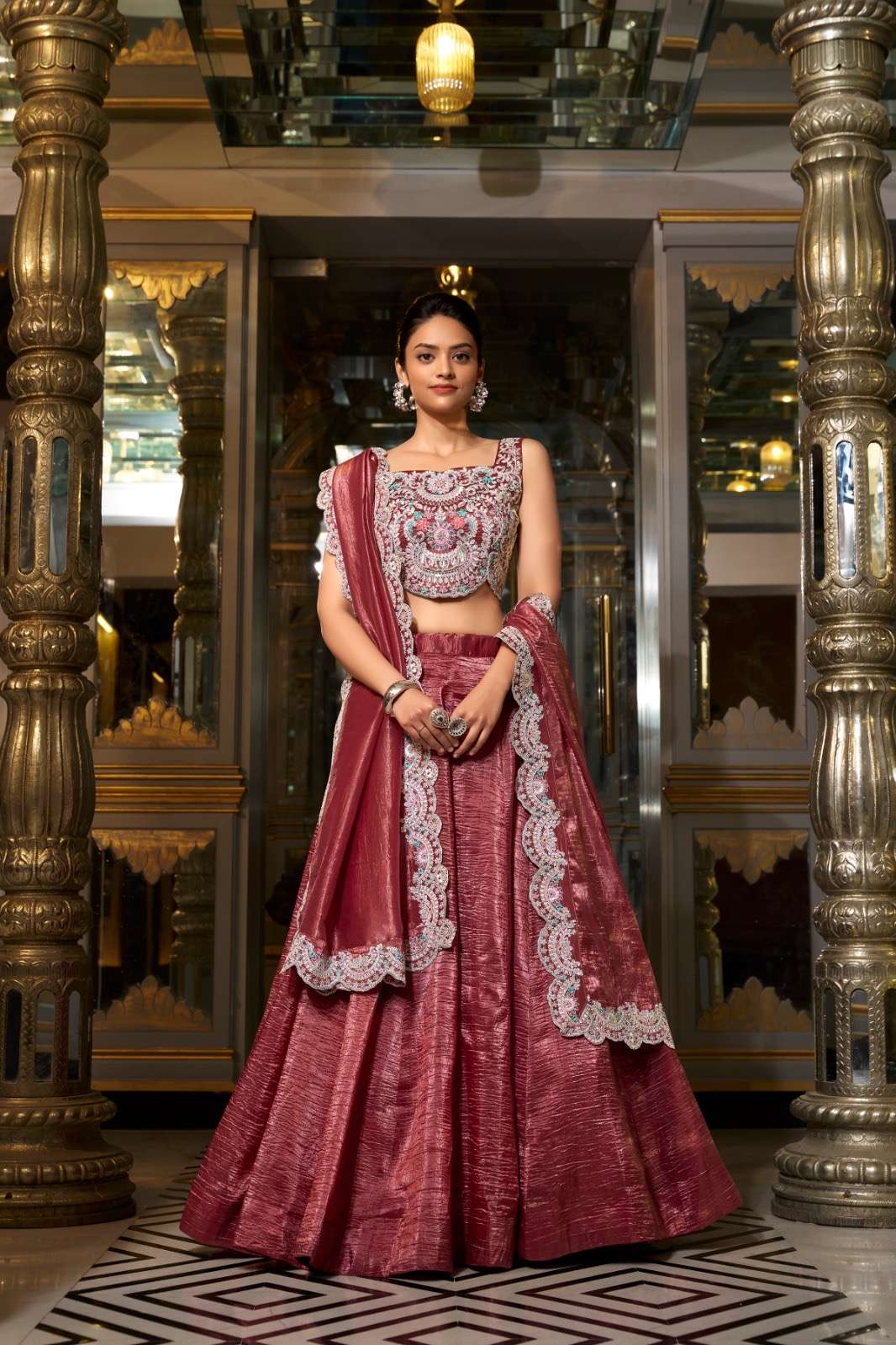 lehenga collection 2025 shining brighter than the wedding lights catalogue ayra lnb1433 lehenga stitched lehenga fabric gold crush work plain waist supported up to 42
