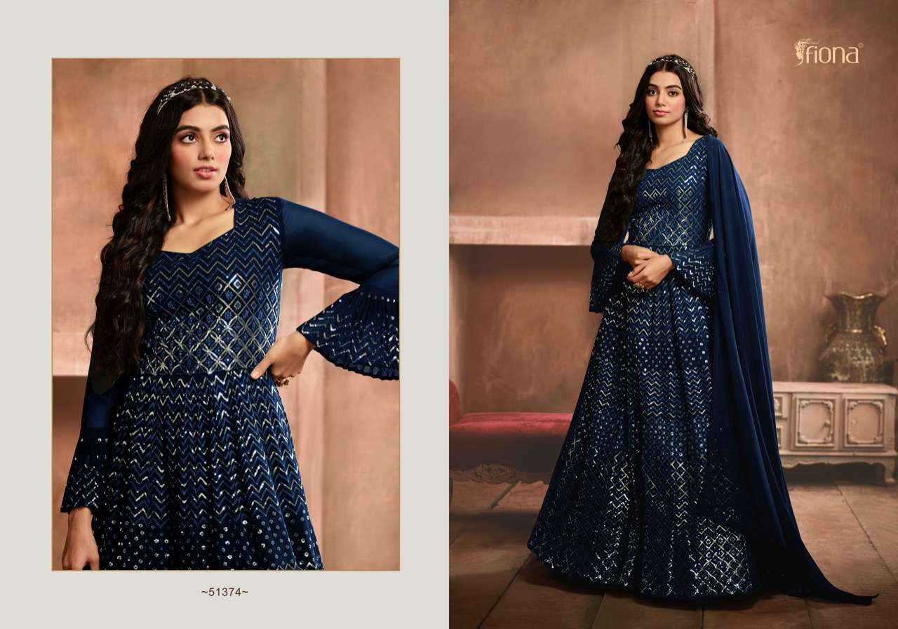offer at sale designer catalogue brand suit fiona stock clearance sale only at reasonable price fabric gorgette limited stock book ur order fast ready to ship