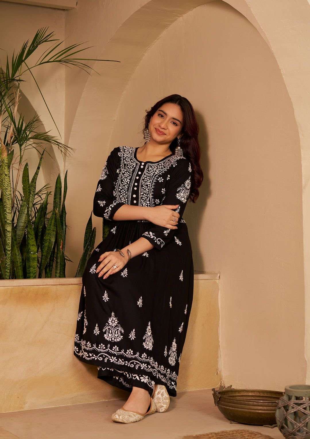 summer running wear special trending kurta plazzo set with embroidery thread work code be 342 fabric reyon work embroidery thread work m to xxl 