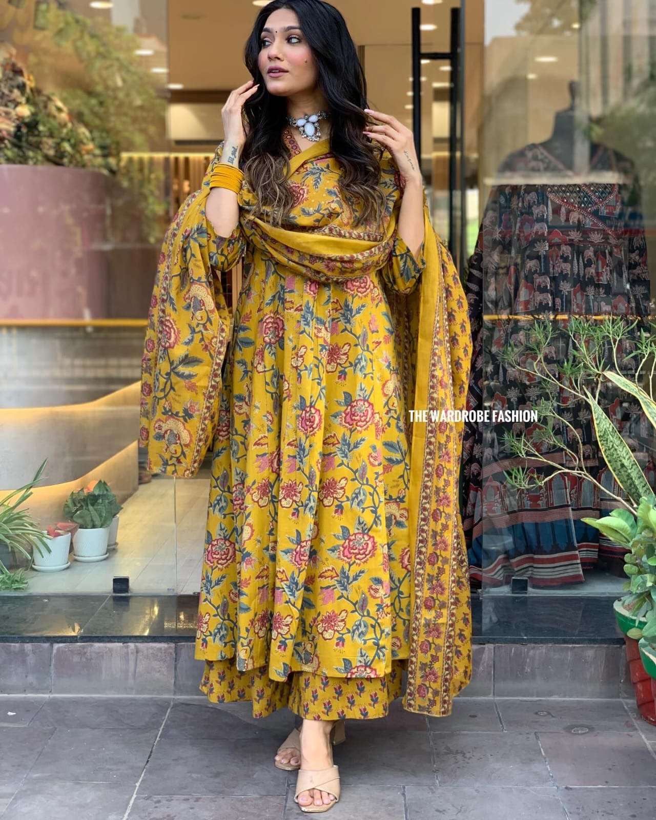 cambric cotton kurti pant dupatta set elegant and breathable cambric cotton aline kurti with matching pant and dupatta set designed for all-day comfort with a flattering silhouette