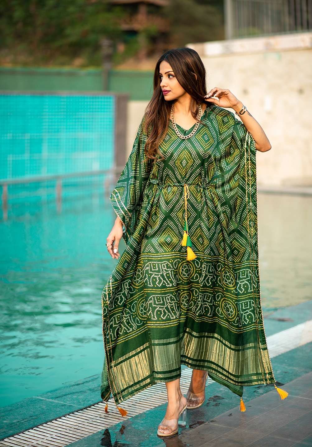 kaftan collection this oversize kaftan dress is the best choice for the summer can be transformed for any occasion from casual to special occasion nnk3001 pure gaji silk readymade kaftan
