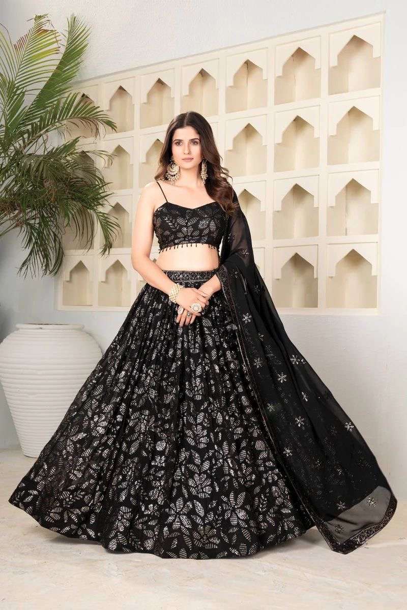most beautiful latest lehenga collection code hc 1025 lehenga premium georgette embellished beautiful embroidery and heavy sequins work with heavy cancan and canvas with double