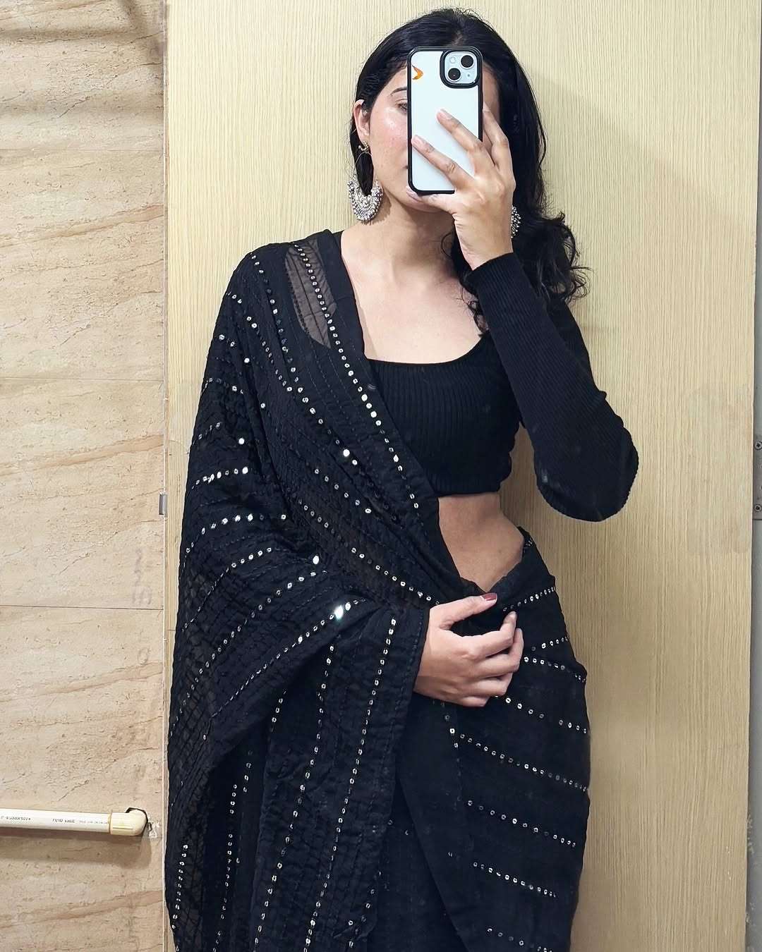 saree design number bt 3028 fabric fox georgette saree work heavy embroidery sequnce work meter fabric fox georgette work heavy embroidery sequnce work