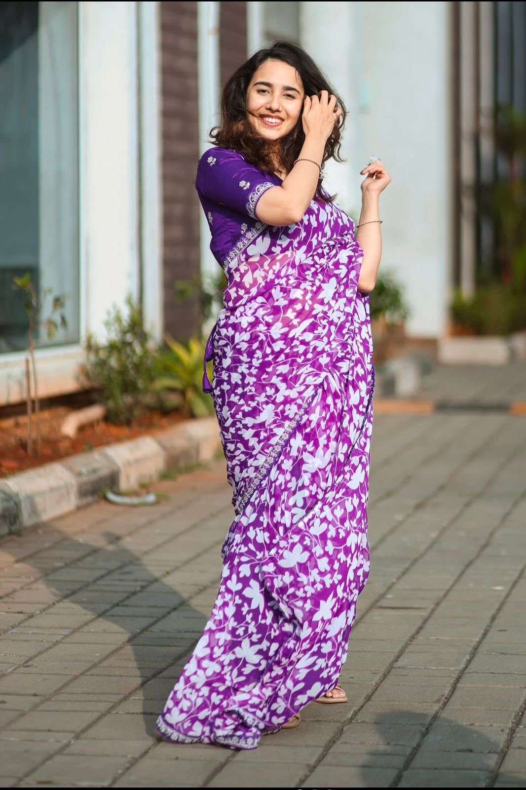 saree shibori print soft pure blooming rangoli silk fabric along with designer zari embroidery with sequence cut work border and beautiful butti in saree with beautiful work in blouse