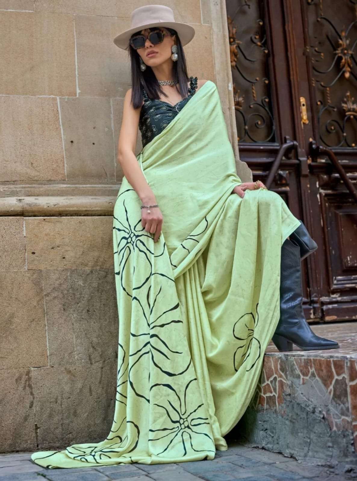silk saree designs new design launch fabric original japan satin devsena satin work digital print saree length 7 meter with digital print blouse blouse fabric original japan satin devsena satin