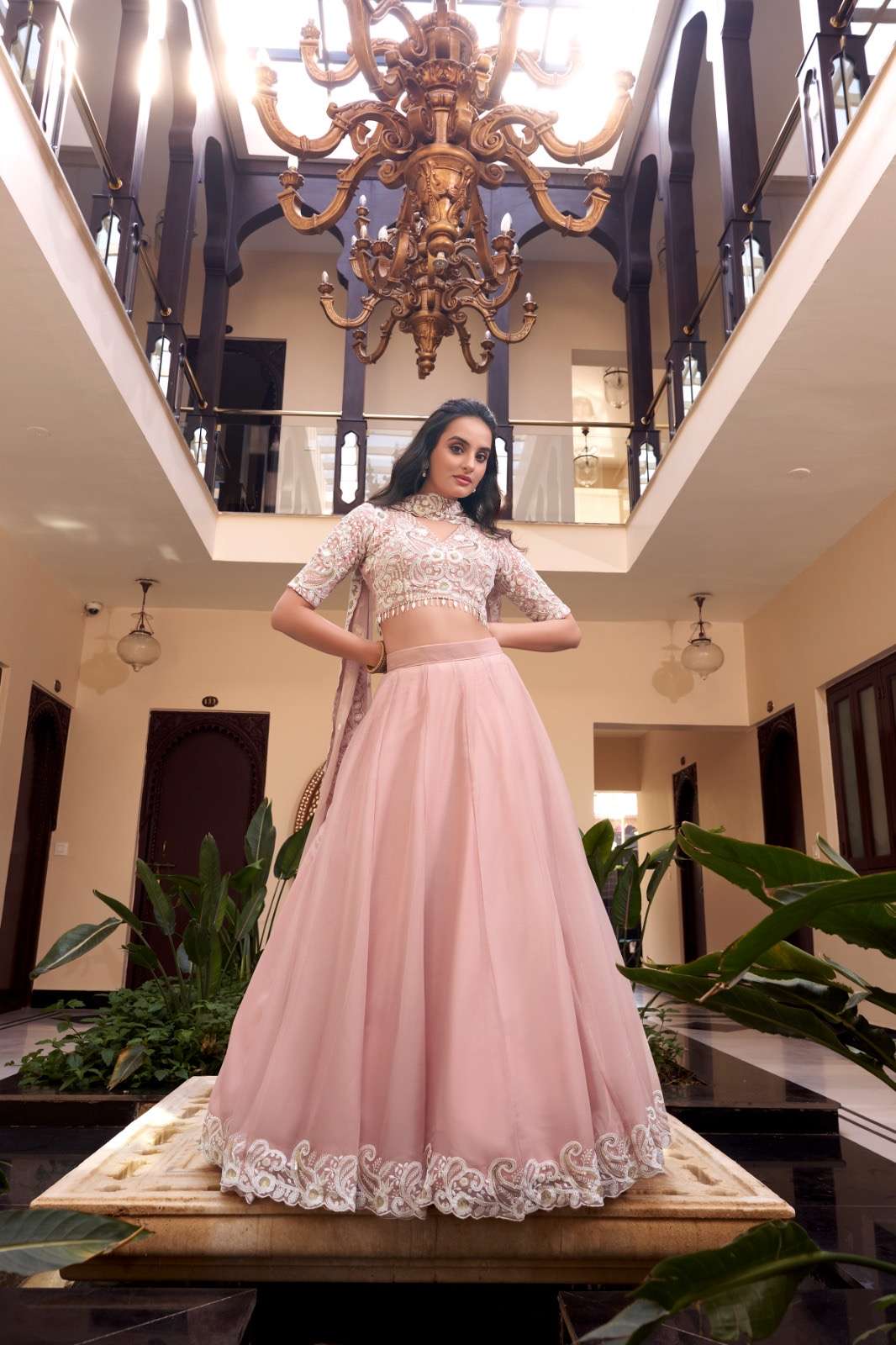 wedding collection 2025 elegance in every thread brilliance in every bead lnb1439 fabric lehenga blouse and dupatta designer partywear wedding bridesmaid designer lehengas