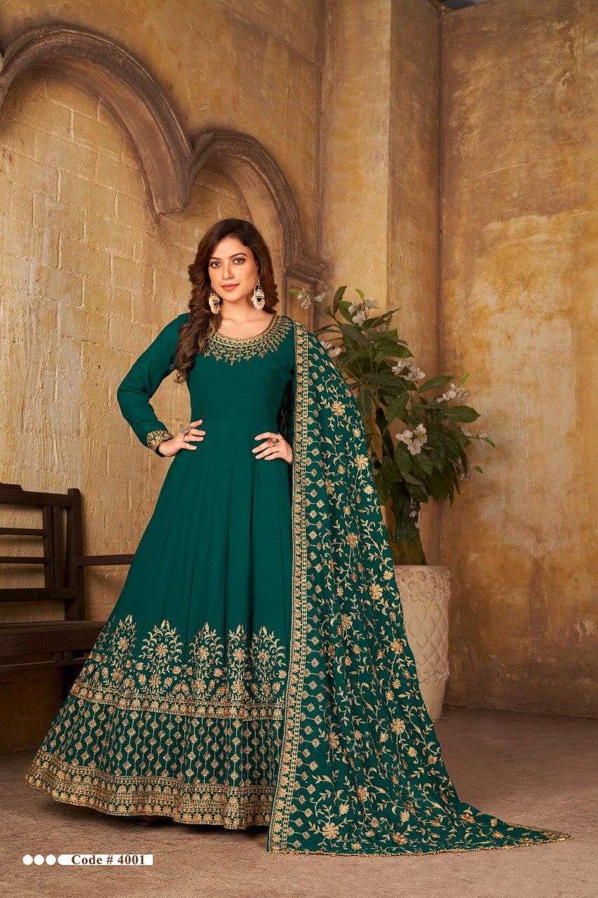 Buy 40/M Size Churidar Asymmetrical Neck Indian Gowns Online for Women in  USA