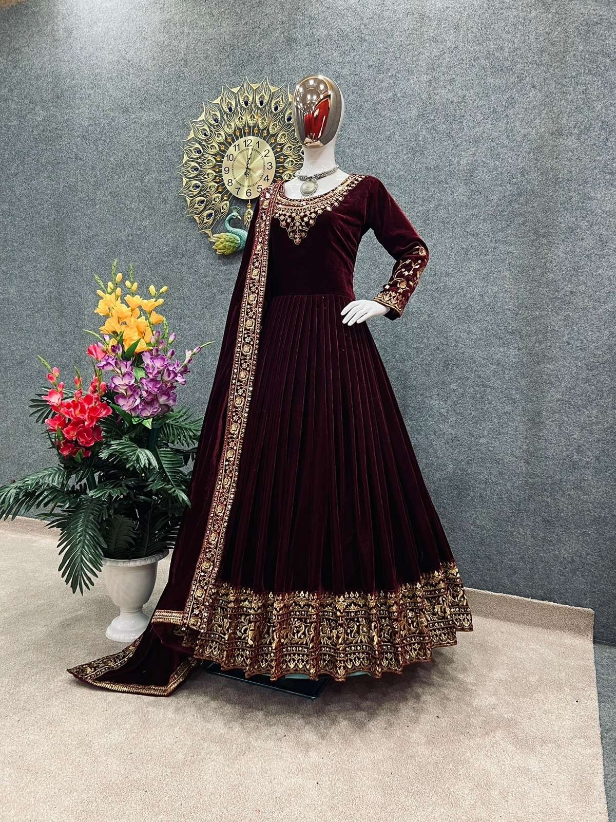 Velvet dress design ideas | Maroon Velvet dress design ideas | Winter wear  2023 | Pakistani winter wear ideas | Latest dress design ideas… | Instagram