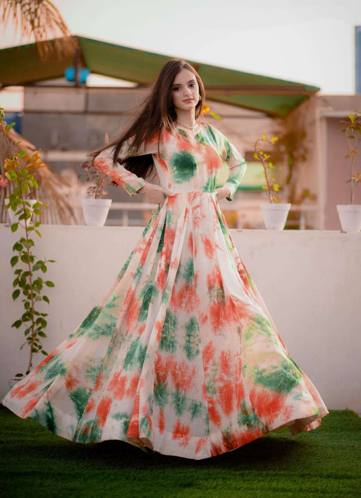 Gown Design 2022 | Light Purple Cotton Anarkali Dress Style Gown – Gunj  Fashion
