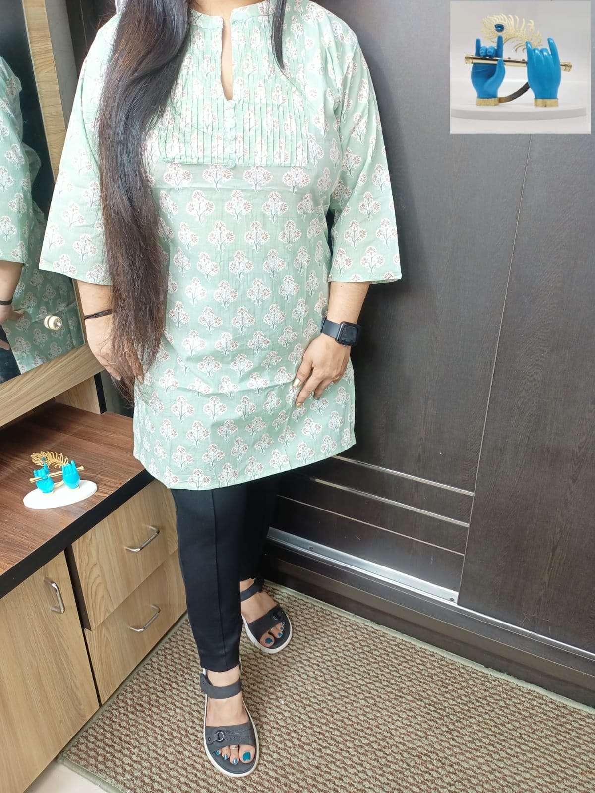 Multi colored shirt style kurti – Sakkhi Style