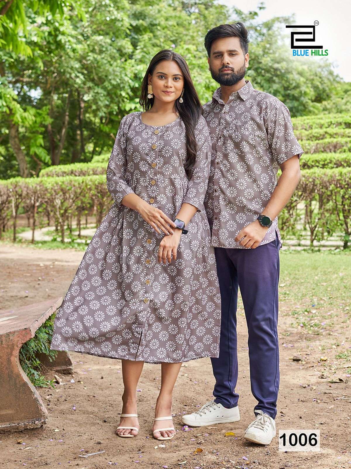 Cotton Round Neck Couple Kurta Set at Rs 949 in Surat | ID: 23536133312