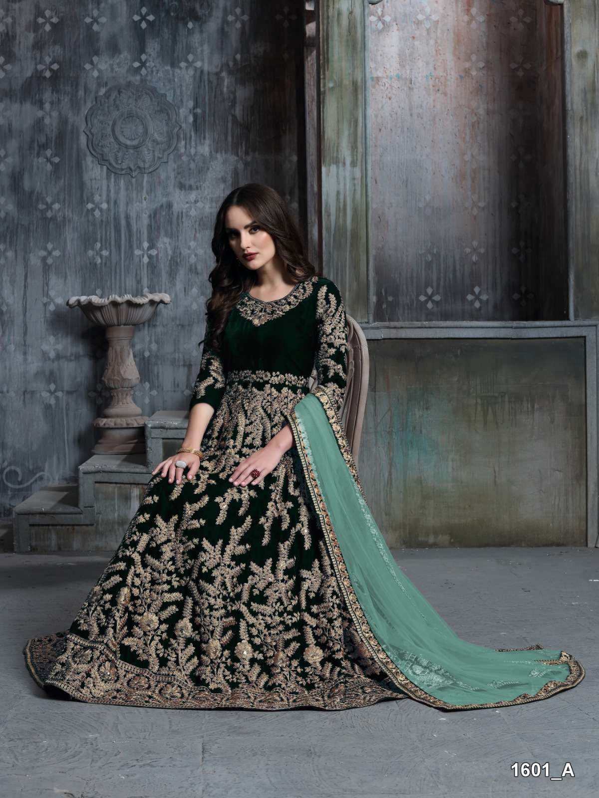 Brown Velvet Woven Anarkali Suits, Brown Velvet Woven Anarkali Salwar Kameez  and Brown Velvet Woven Anarkali Salwar Suits Online Shopping