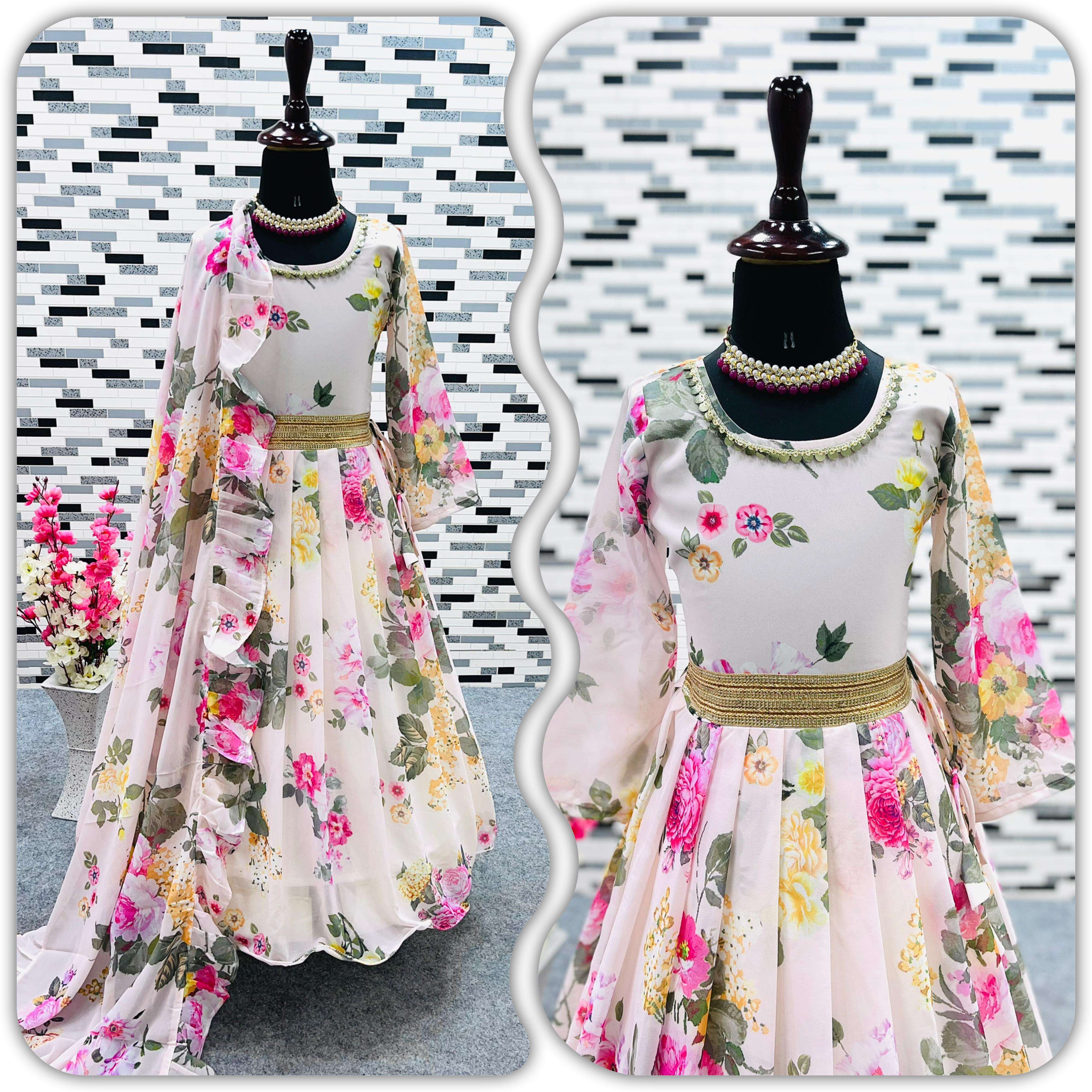 Buy Noyyal Kids A Line Maxi Net Withsatin Gown Dress , 15 Years-16 Years  Online at Best Prices in India - JioMart.